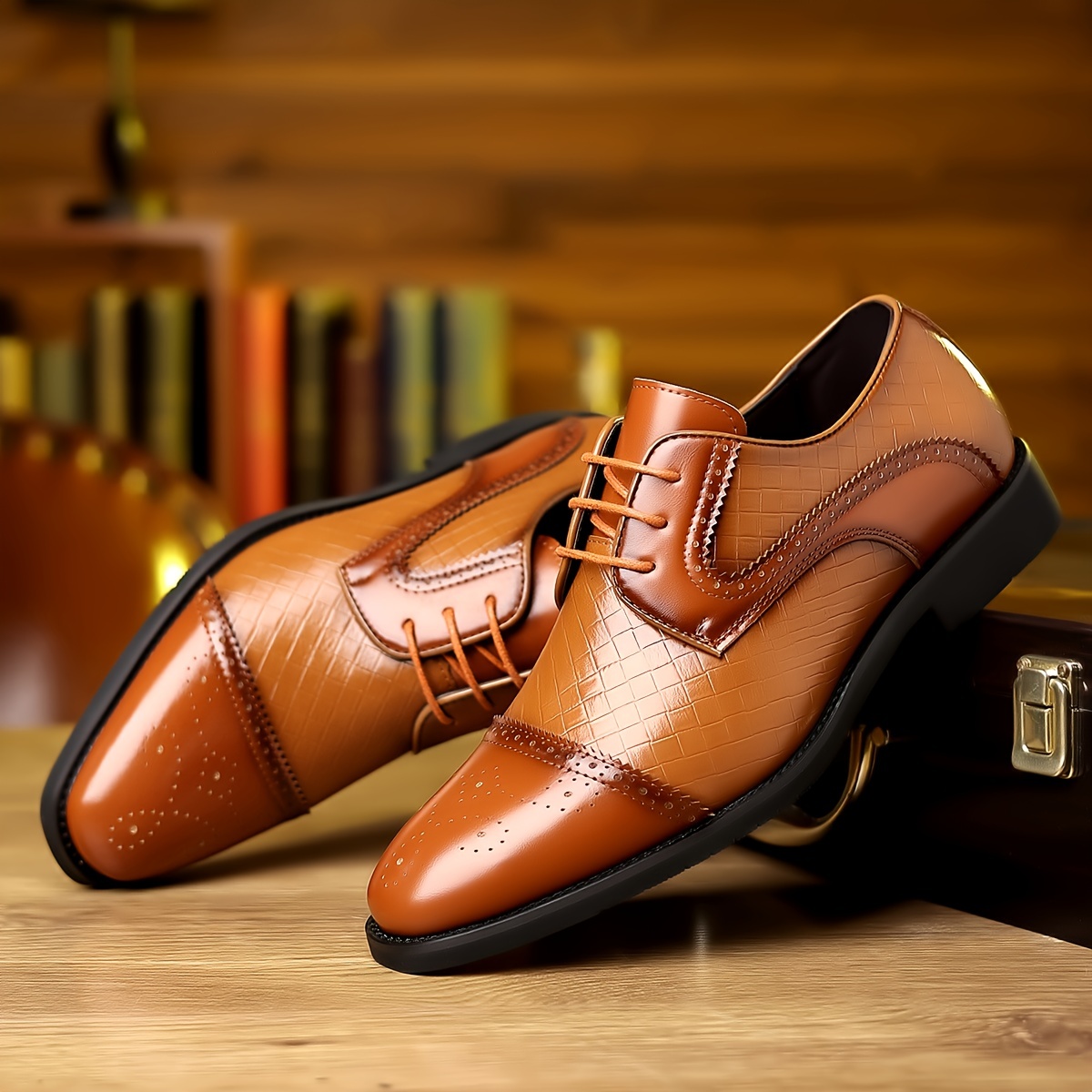 Mens round toe dress shoes