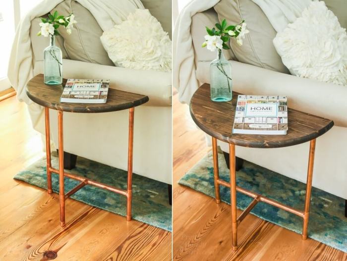 How to decorate a side table living room