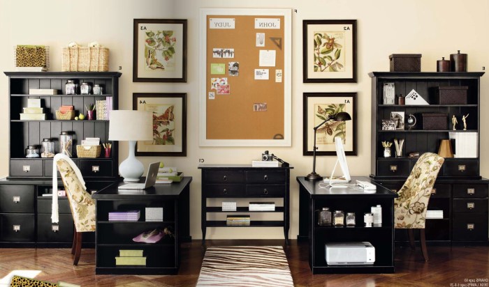 How to decorate corner cabinet in office