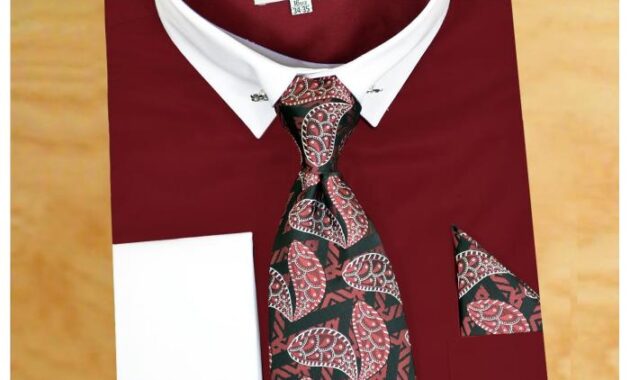 Mens Burgundy Dress Shirt and Tie Elevate Your Style with Sophistication